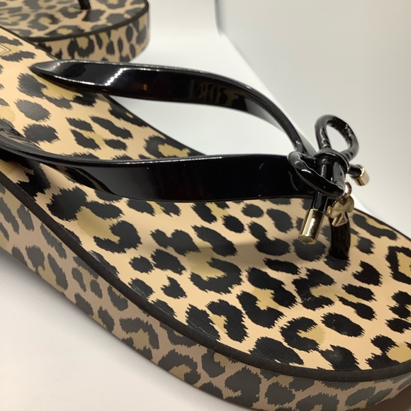 KATE SPADE ♠️ NEW YORK PLATFORM LEOPARD SANDAL - Picture 9 of 11